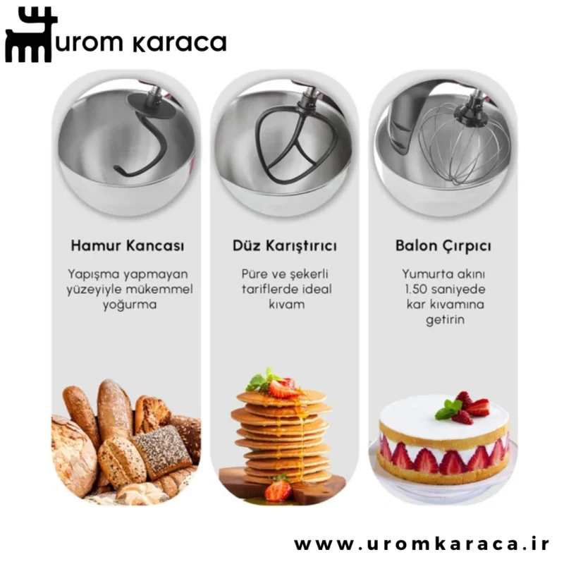 همزن کاسه دار کاراجا mastermaid chef pro galaxy grey طوسی