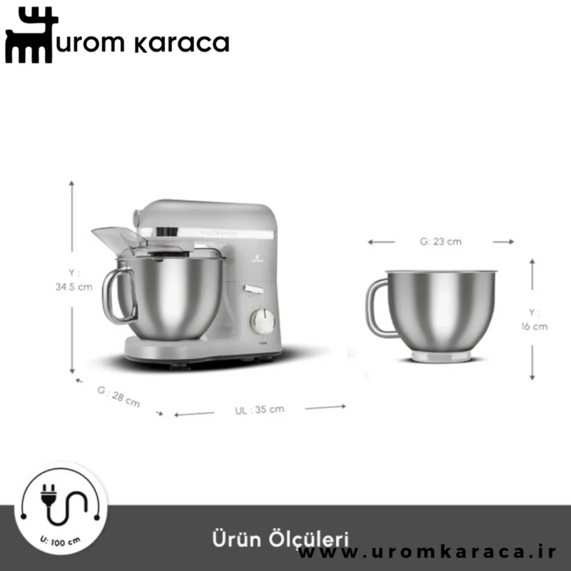 همزن کاسه دار کاراجا mastermaid chef pro سفید
