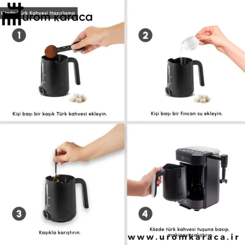 قهوه ساز پنج کاره کاراجا Hatir Barista سفید