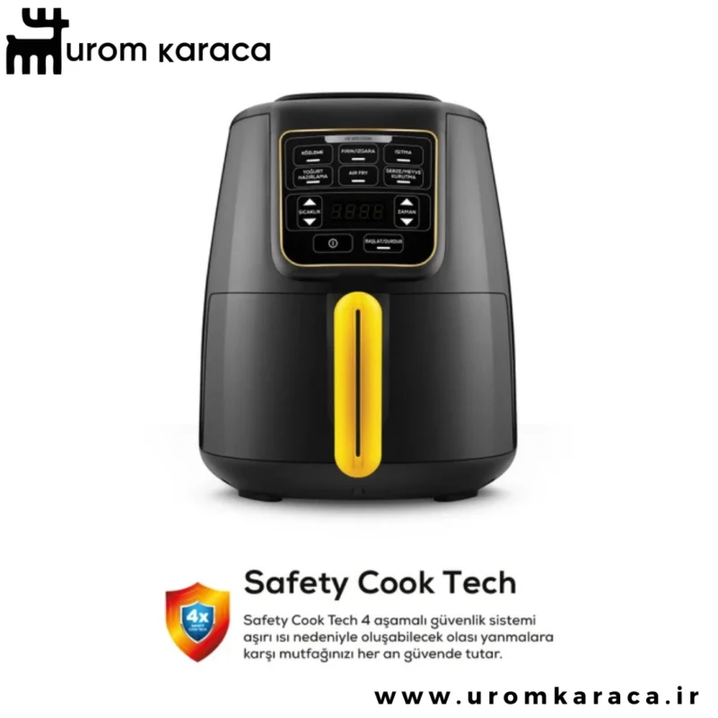 هواپز وسرخ کن کاراجا‌ Air pro cook köz Xl مشکی طلایی