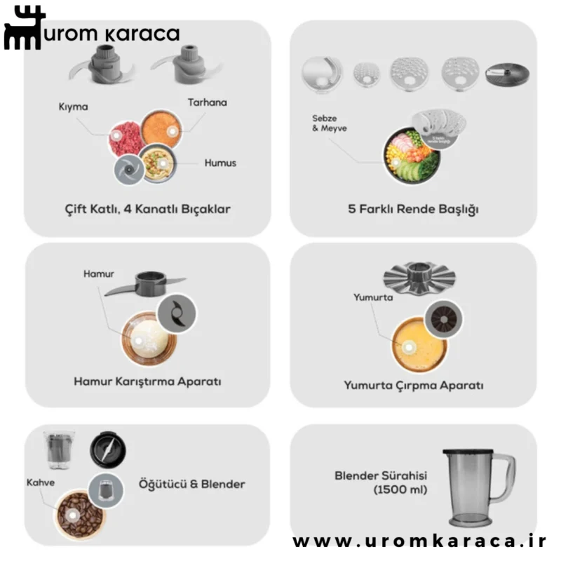 ربات آشپزخانه 10کاره کاراجا Mastermaid بنفش تیره