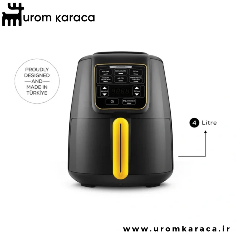هواپز وسرخ کن کاراجا‌ Air pro cook köz Xl مشکی طلایی