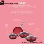 سرویس قابلمه 7 پارچه امسان Milet قرمز