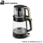 چایساز شیشه‌ ای کاراجا Glass tea کرم - تصویر 5