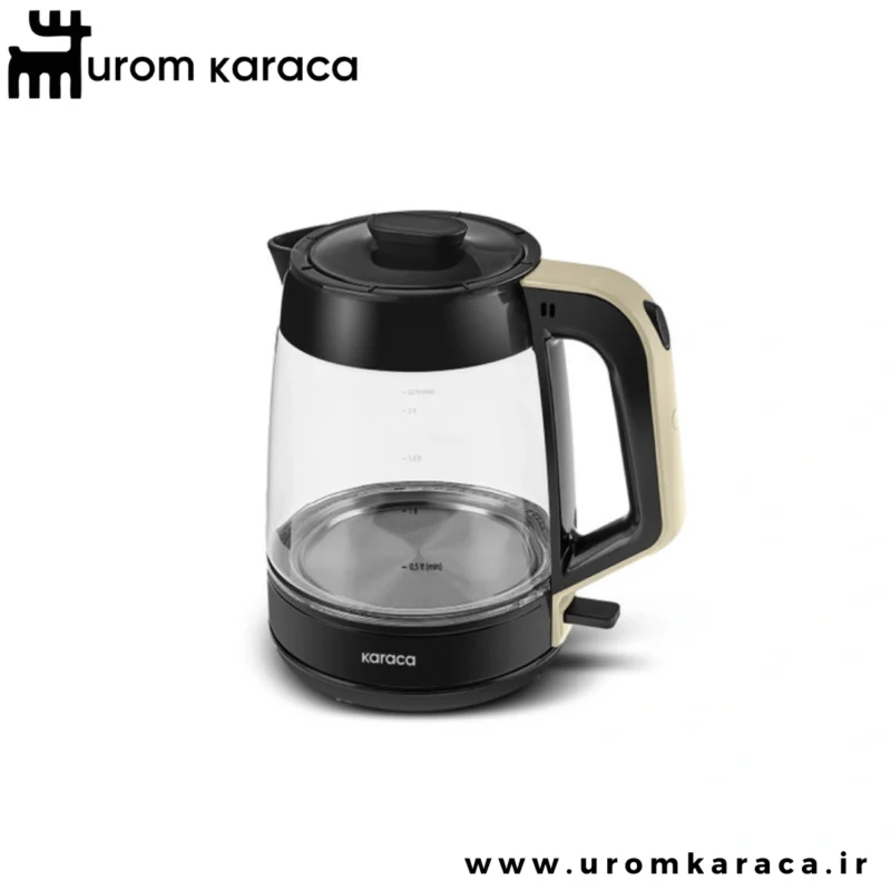 چایساز شیشه‌ ای کاراجا Glass tea کرم