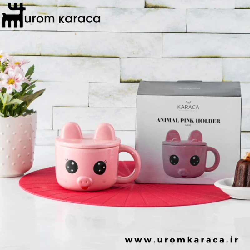ماگ کاراجا Animal Pink طرح خوک