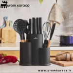 سرویس چاقو 14 پارچه کاراجا Burby Wood مشکی