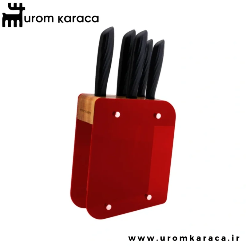 سرویس چاقو 6 پارچه امسان Kumsal قرمز