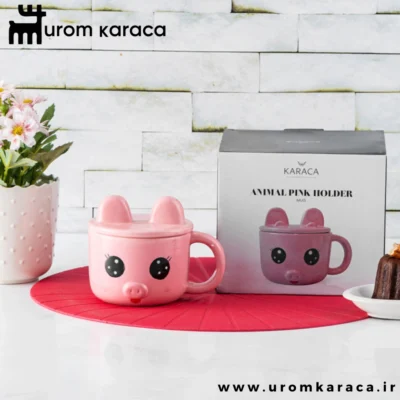 ماگ کاراجا Animal Pink طرح خوک