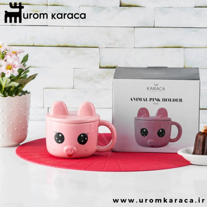 ماگ کاراجا Animal Pink طرح خوک