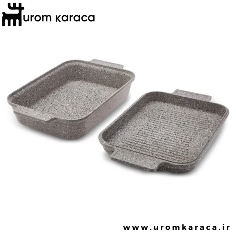 ماهیتابه چدنی دو طرفه کاراجا Mutfaksever Biogranit