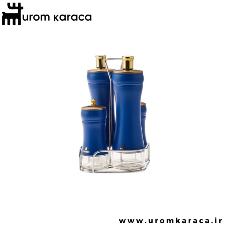 ست آبلیموخوری و نمک فلفل استندی کاراجا Blue berry