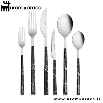 سرویس قاشق و چنگال 36 پارچه کاراجا Leda مشکی