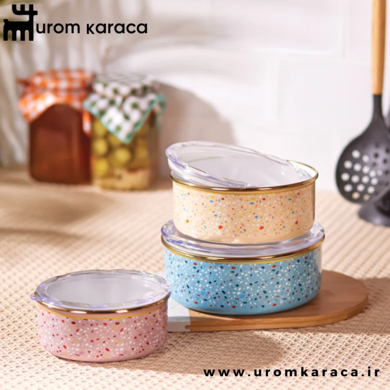 ظرف نگهدارنده 3 عددی کاراجا Terazzo