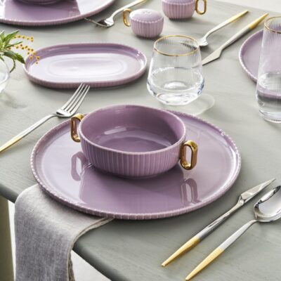 سرویس غذاخوری چینی 16 پارچه ۶ نفره کاراجا Streamline Decoline