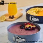قالب کیک کمربندی 2 عددی کاراجا Super سرمه ای / طوسی