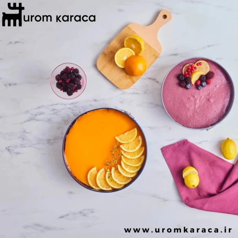 قالب کیک کمربندی 2 عددی کاراجا Super سرمه ای / طوسی