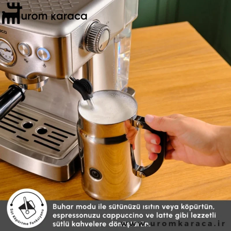 اسپرسو ساز همراه با فوم ساز شیر 20 بار کاراجا Coffee Art 1353