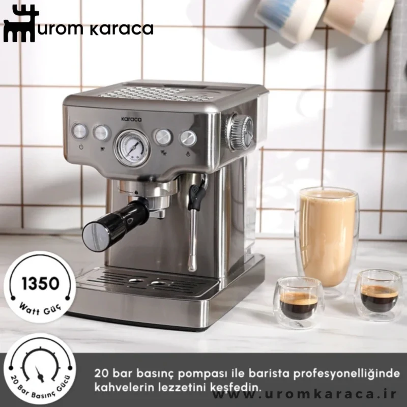 اسپرسو ساز همراه با فوم ساز شیر 20 بار کاراجا Coffee Art 1353
