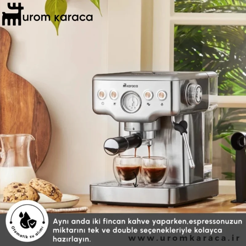 اسپرسو ساز همراه با فوم ساز شیر 20 بار کاراجا Coffee Art 1353