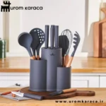 سرویس چاقو 14 پارچه کاراجا Burby طوسی