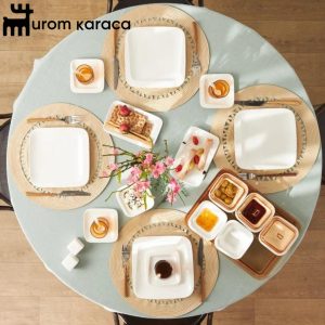سرویس 41 عددی چینی کهربایی 6 نفره کاراجا