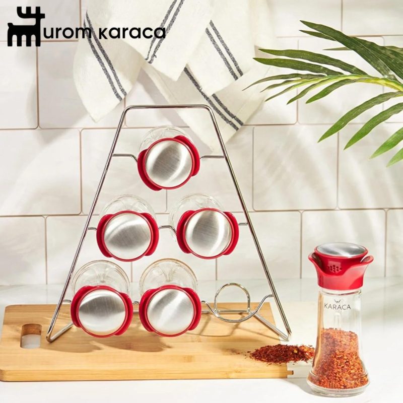 جا ادویه 7 پارچه کاراجا Nori قرمز - Image 2