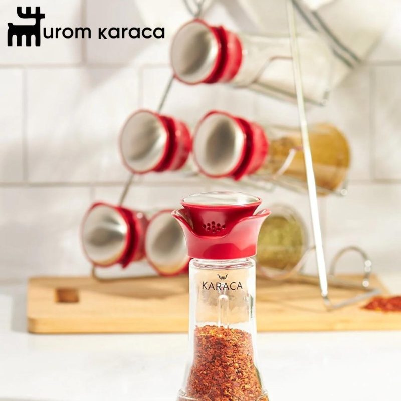 جا ادویه 7 پارچه کاراجا Nori قرمز - Image 5