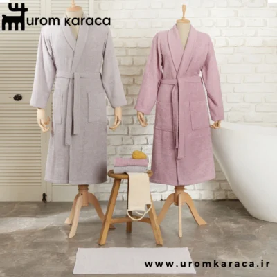 ست حوله تن پوش 5 تکه Timeless Maren یاسی/ خاکستری