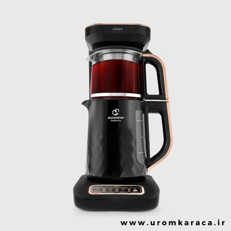 چایساز و قهوه ساز سخنگو کاراجا Caysever Robotea Pro Quartz مشکی مسی