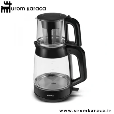 چایساز شیشه ای کاراجا Glass Tea مشکی براق