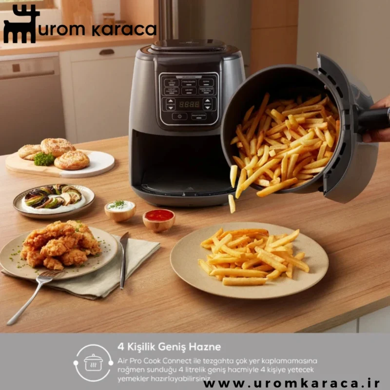 هواپز و سرخ کن سخنگو کاراجا Connect Air Pro Cook XL طوسی