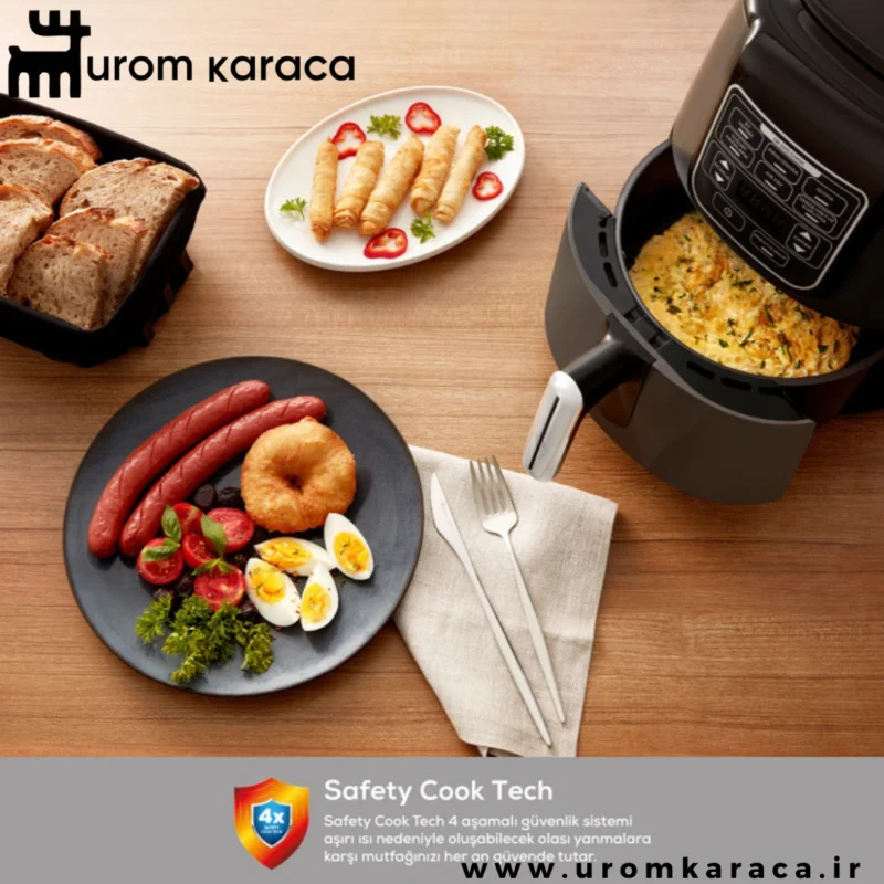 هواپز و سرخ کن سخنگو کاراجا Connect Air Pro Cook XL طوسی