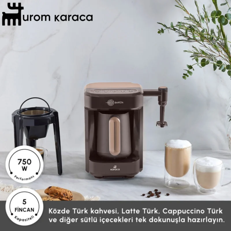 قهوه ساز پنج کاره کاراجا Hatir Barista قهوه ای گردویی
