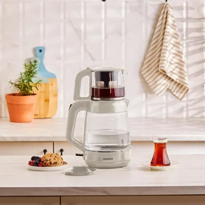 چایساز شیشه ای کاراجا Glass Tea کرم