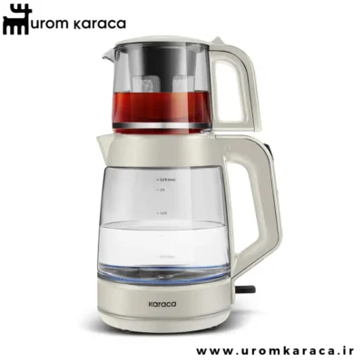 چایساز شیشه ای کاراجا Glass Tea کرم