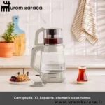 چایساز شیشه ای کاراجا Glass Tea کرم