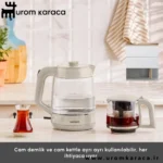 چایساز شیشه ای کاراجا Glass Tea کرم