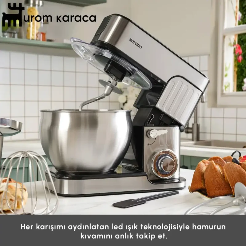چرخ گوشت و همزن کاراجا Inoxchef Pro نقره ای ۷ لیتر - Image 6
