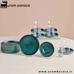 سرویس پذیرایی کیک و چای کاراجا Teo سبز