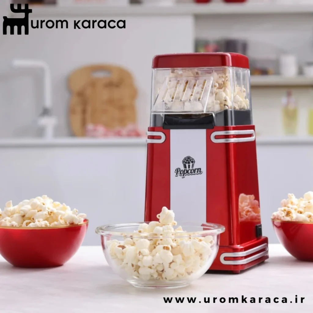 پاپ کورن ساز برقی کوک پلاس Retro قرمزکوچک