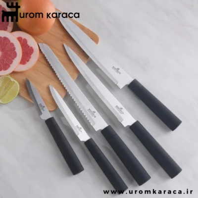 سرویس چاقو 6 پارچه کاراجا Viego مشکی