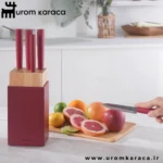 سرویس چاقو 6 پارچه کاراجا Viego قرمز