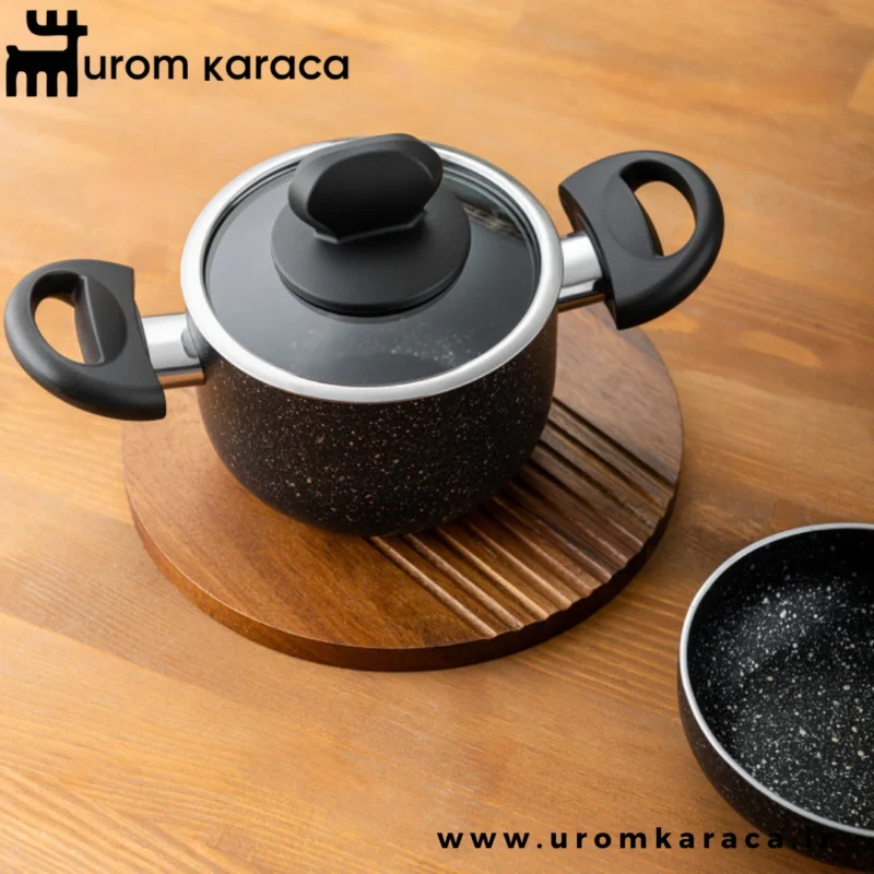 سرویس قابلمه کوچک 4 پارچه گرانیت امسان Vega مشکی