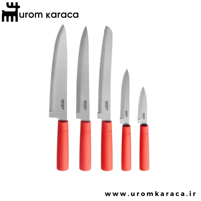 سرویس چاقو 6 پارچه کاراجا Viego قرمز