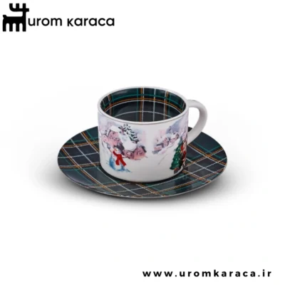سرویس قهوه خوری 6 پارچه کاراجا شطرنجی 110 میلی