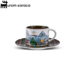 سرویس قهوه خوری 6 پارچه کاراجا شطرنجی 110 میلی