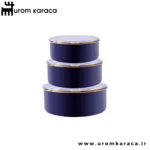 ظرف نگهدارنده 3 عددی کاراجا Piraye سرمه ای