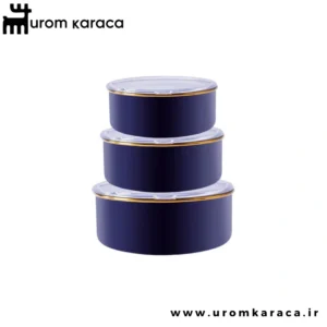 ظرف نگهدارنده 3 عددی کاراجا Piraye سرمه ای