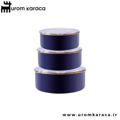 ظرف نگهدارنده 3 عددی کاراجا Piraye سرمه ای